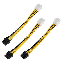 3 x PCI-e 6pin to 8pin Graphics Card Power Supply Cable GPU Converter Adapter