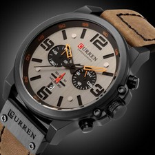 CURREN Men Quartz Watch Brand Chronograph Wristwatch Male Strap Calendar Watches