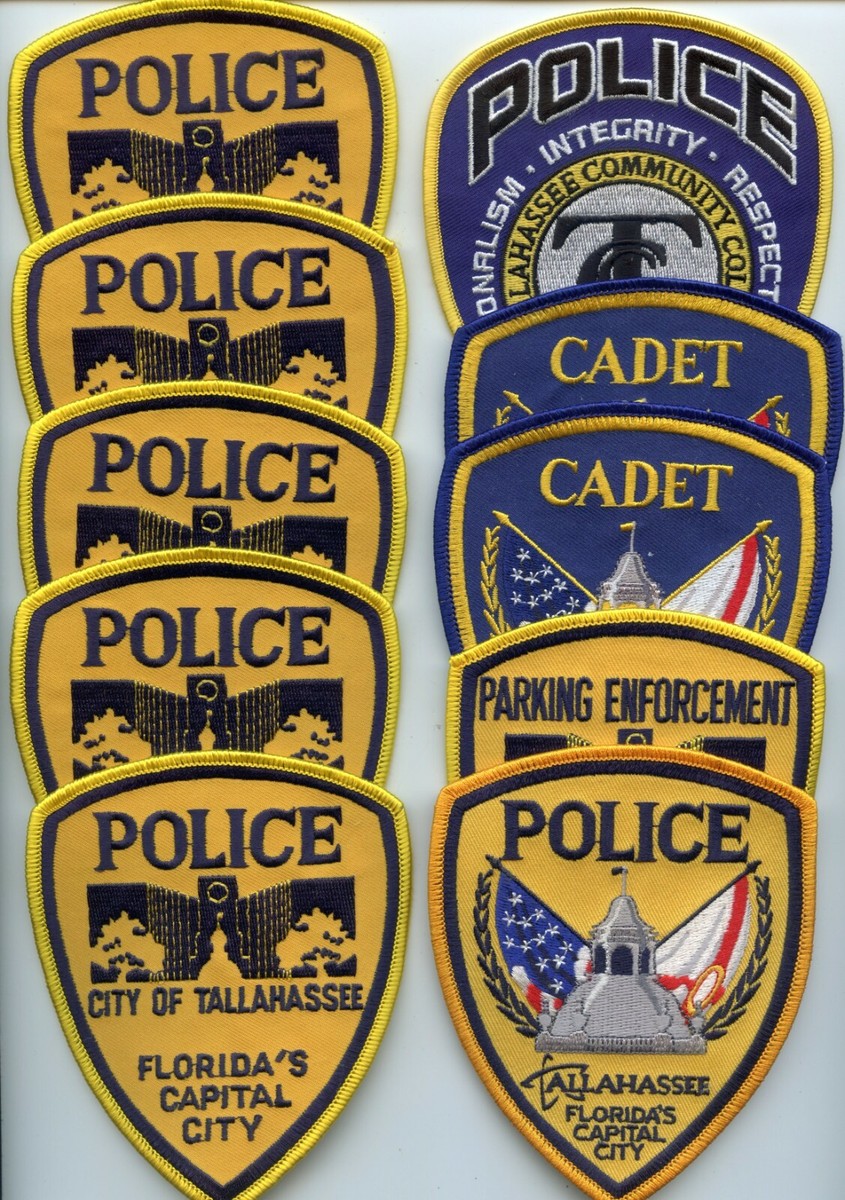 TALLAHASSEE FLORIDA Patch Lot COLLECTORS SPECIAL 10 Police Patches