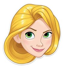 Image of Rapunzel Mask Official Disney Princess Child Size 2D Card Party Mask - Dress Up