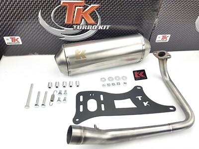 Edelstahl Turbo Kit G Max Sport Auspuff Kymco Yager 125 10 12 Zoll Auspuffanlage