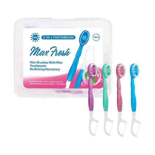 5 in 1 Toothbrush with Floss On The Go, Travel Portable Oral Care Toothbrush GT - Picture 24 of 28