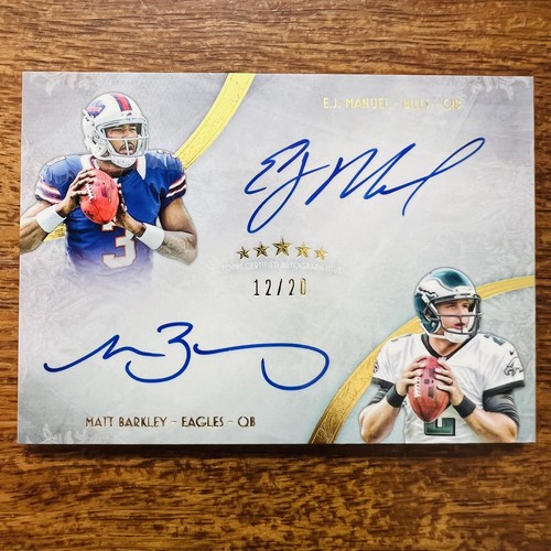 2013 Topps Five Star #FSFDA-MB EJ Manuel Matt Barkley Dual Rookie Autographs /20