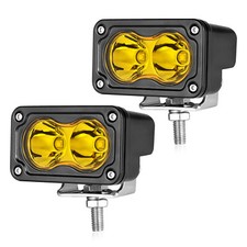 2x 3 40w Led Pods Work Lights Bar Hyper Spot Yellow Driving Fog Offroad 4wd 12v 2x 3 40w Led Pods Work Lights Bar Hyper Spot Yellow Driving Fog Offroad 4wd 12v