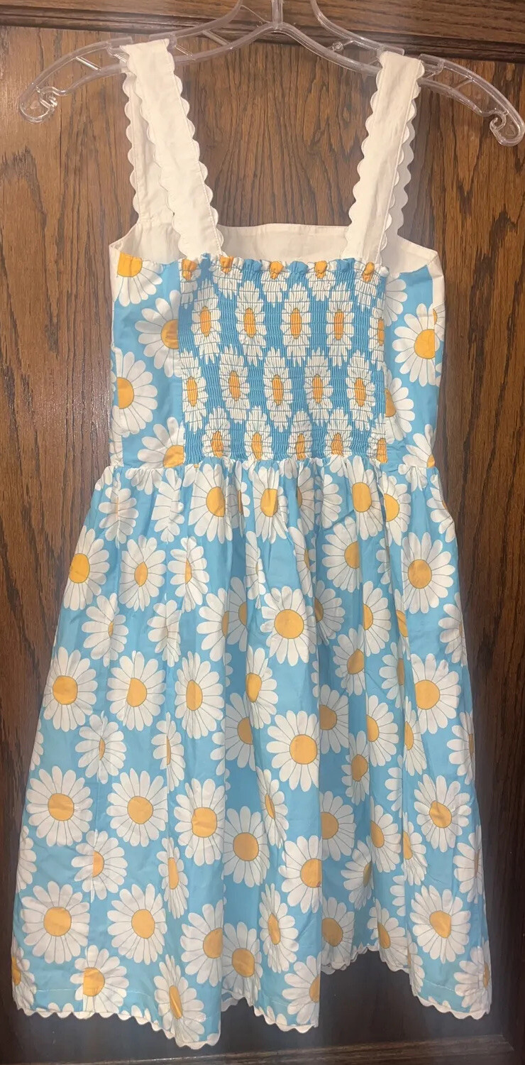 Mini Boden Turquoise Retro Daisy Sundress W/ RicRac Trim Sz 1112 eBay