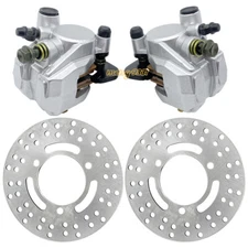 Front Brake Calipers & Disc Rotors for Kawasaki Prairie 300 400 KVF300 KVF400