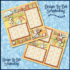 EASTER BUNNY'S Premade Scrapbook Pages paper printed layout DBDS