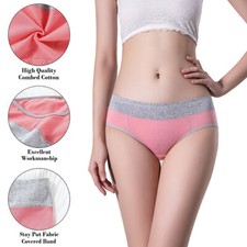 Lady Brief Knickers Underwear Intimates Panties Breathable Solid Stretchy Cotton