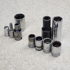 Snap-On 3/8" & 1/2" Drive 6 & 12 Point Metric & Standard 10 Piece Set