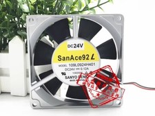 Sanyo 109L0924H401 9025 DC24V 0.12A 9CM 2-Wire Aluminum Frame Cooling Fan