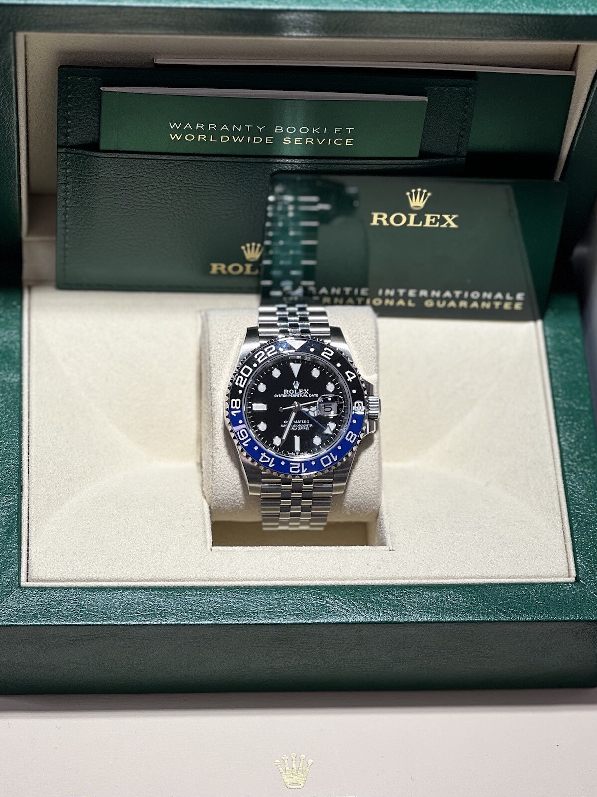 Rolex GMT-Master II 126710BLNR Silver Jubilee Bracelet with Blue