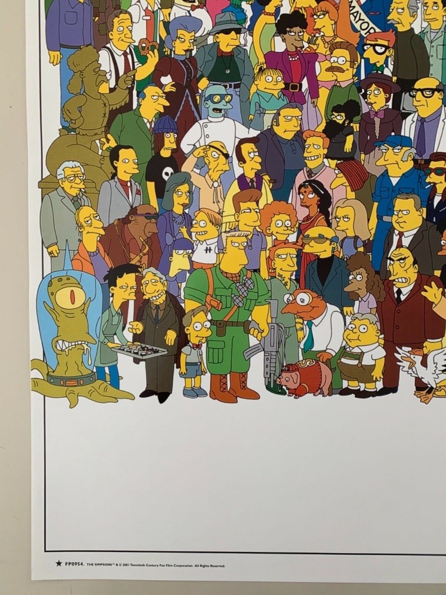 THE SIMPSONS,'SPRINGFIELD USA' AUTHENTIC 2001 POSTER | eBay UK