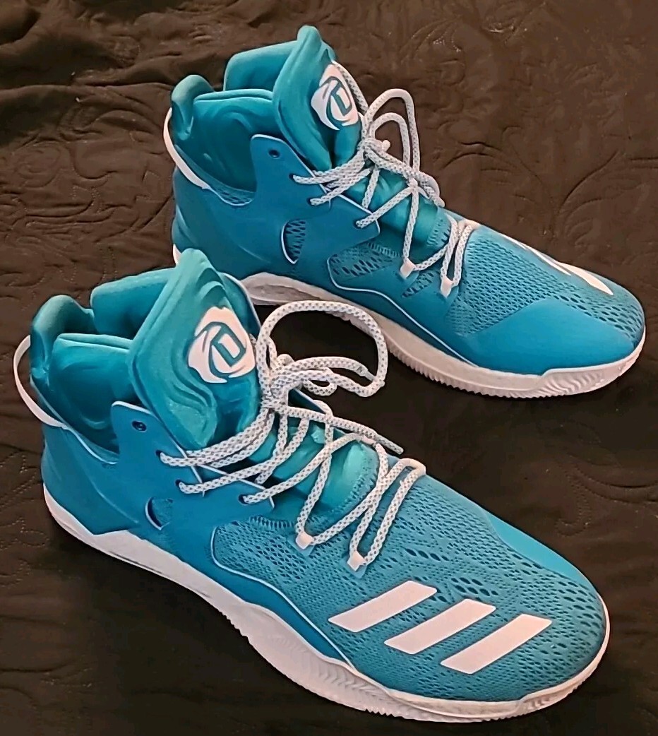 Adidas D Rose 7 2016 Mesh Blue White B38930 Size 16 Mens