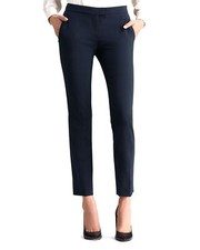  266 Theory Women's Blue Straight-Leg Ankle Casual Dress Work Pants Size 0