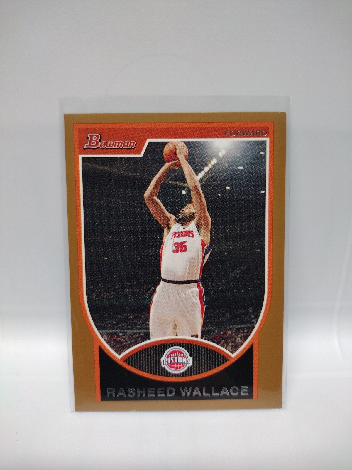 🏀#d /399 Copper Sp Rasheed Wallace 2007-08 Bowman Parallel #30 Pistons Detroit