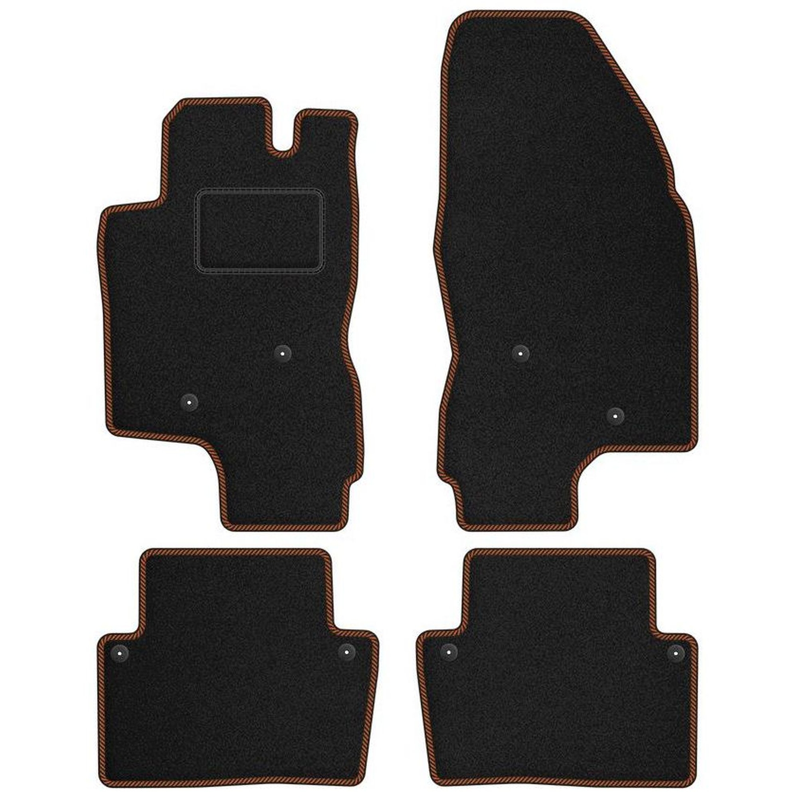 Tapis de sol velours marron pour Volvo S80 I 1998-2006 moquette voiture sur mesure