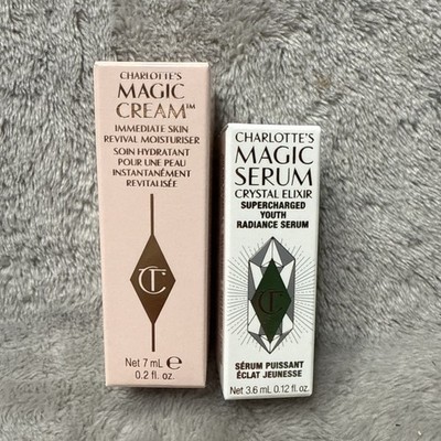 Set 2 Charlotte Tilbury Magic Serum Crystal Elixir & Body Cream Mini NEW