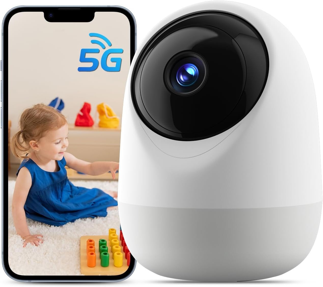 5Ghz Wifi Baby Monitor Camera Audio WiFi 2K Night Vision Motion Sound Detection