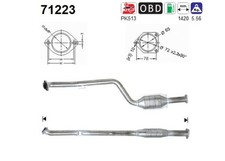 AS Katalysator 71223 für MERCEDES KLASSE CL203 W203 Model S203 CLK C209 A209 180