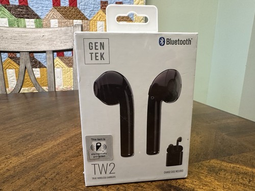 Gentek Tw2 Wireless Earbuds With Portable Charging Case Black Sealed ...