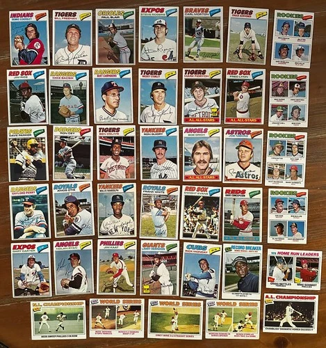 MLB Vintage Lot 1977 Topps 40 Baseball Cards HOFers Stars Commons VG Nolan Ryan