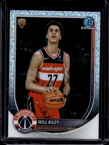 2025-26 Bowman Will Riley Chrome RC Mojo Refractor Rookie #BCV-21 Wizards