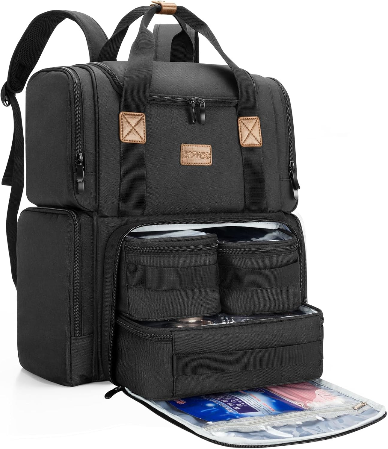 Zaino Cosmetici Travel Chic: Trousse Trucchi con 3 Tasche Staccabili