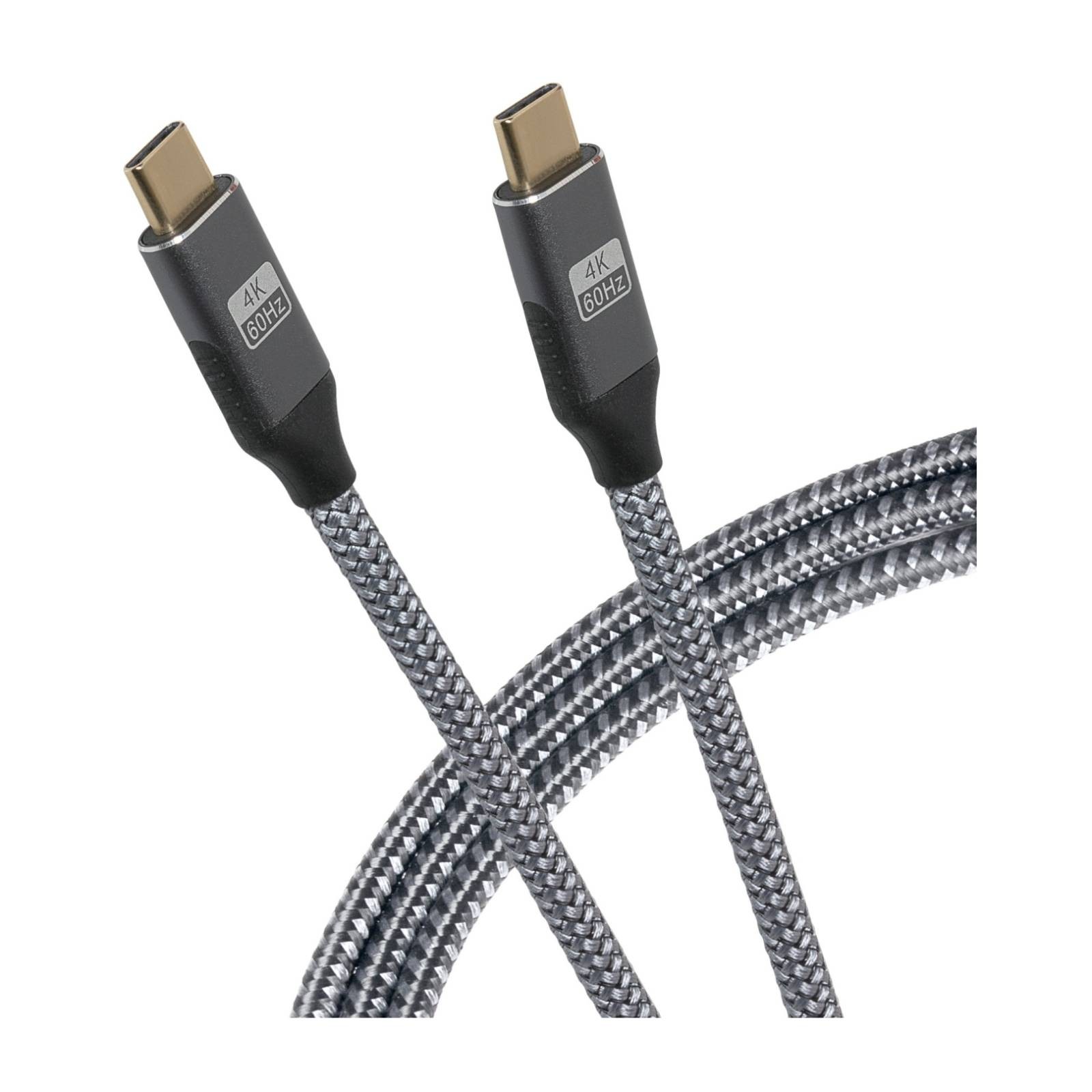 Maplin USB-C to USB-C Cable Braided V3.2 Gen2 20Gbps 100W PD Charge and Data Tra