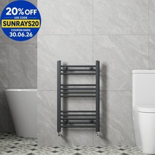 750x450mm Heated Towel Rail Radiator Modern Bathroom Rack Straight Anthracite