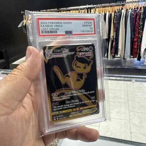 2022 Pokémon Mew VMAX (Secret) Tg30/Tg30 Full Art PSA 10 Lost Origins TCG Card