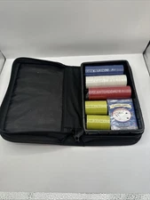 Texas Hold ‘‘em Chips and One Set of Cards Zippered Case- New