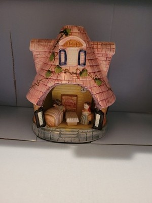 Vintage Royal Sealy Japan Kitsch Rotkäppchen Wolf Spieluhr Diorama 
