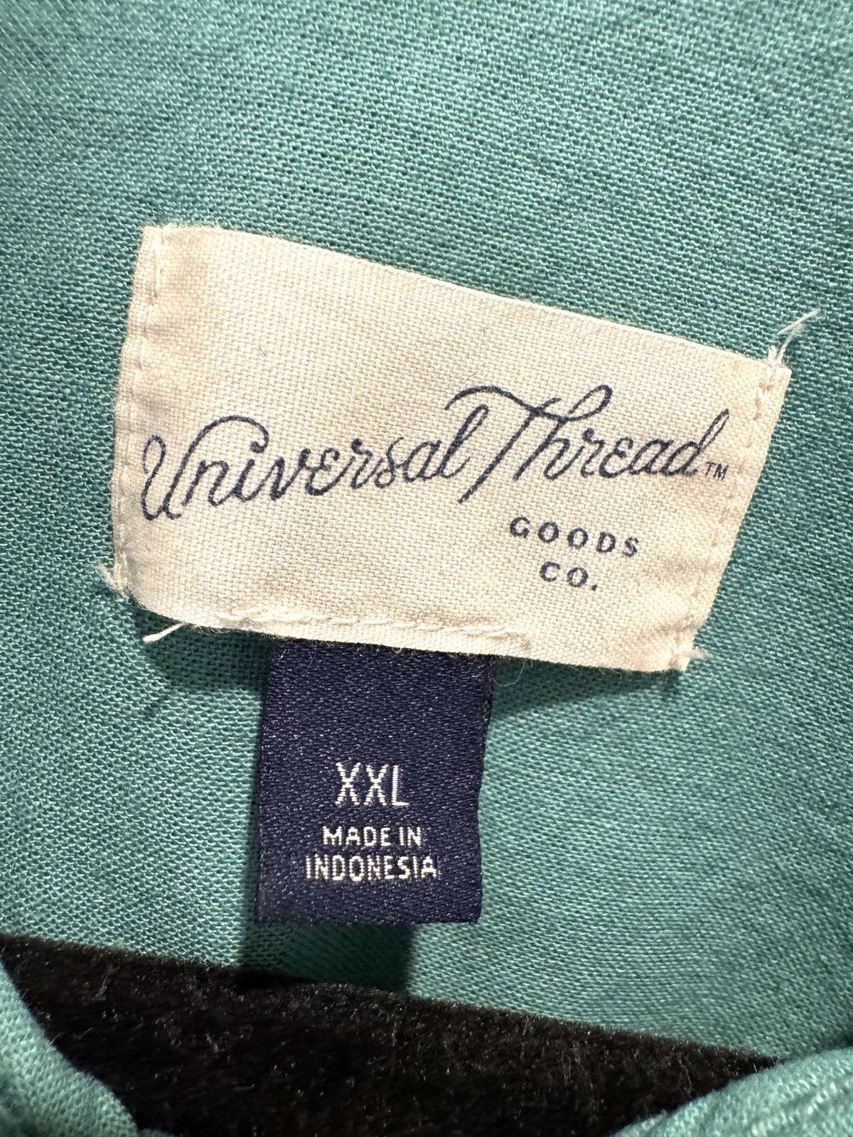 Universal Thread Linen Blend Green Button Down Sh… - image 8