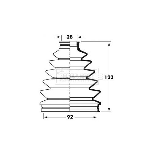 BORG & BECK Bellow Kit, drive shaft BCB6014