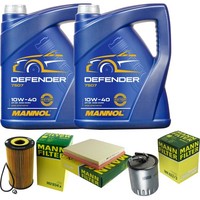 Inspektionspaket 10L Mannol Defender 10W-40 FüR Mercedes W463 G 400 CDI W220 S E