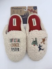 Dearfoams Cozy Comfort Cookie Tester Scuff Slippers Size LG 9-10 Memory Foam NWT