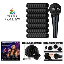 1400 Pcs Disposable Microphone Cover Non Woven Handheld Microphone Windscreen...