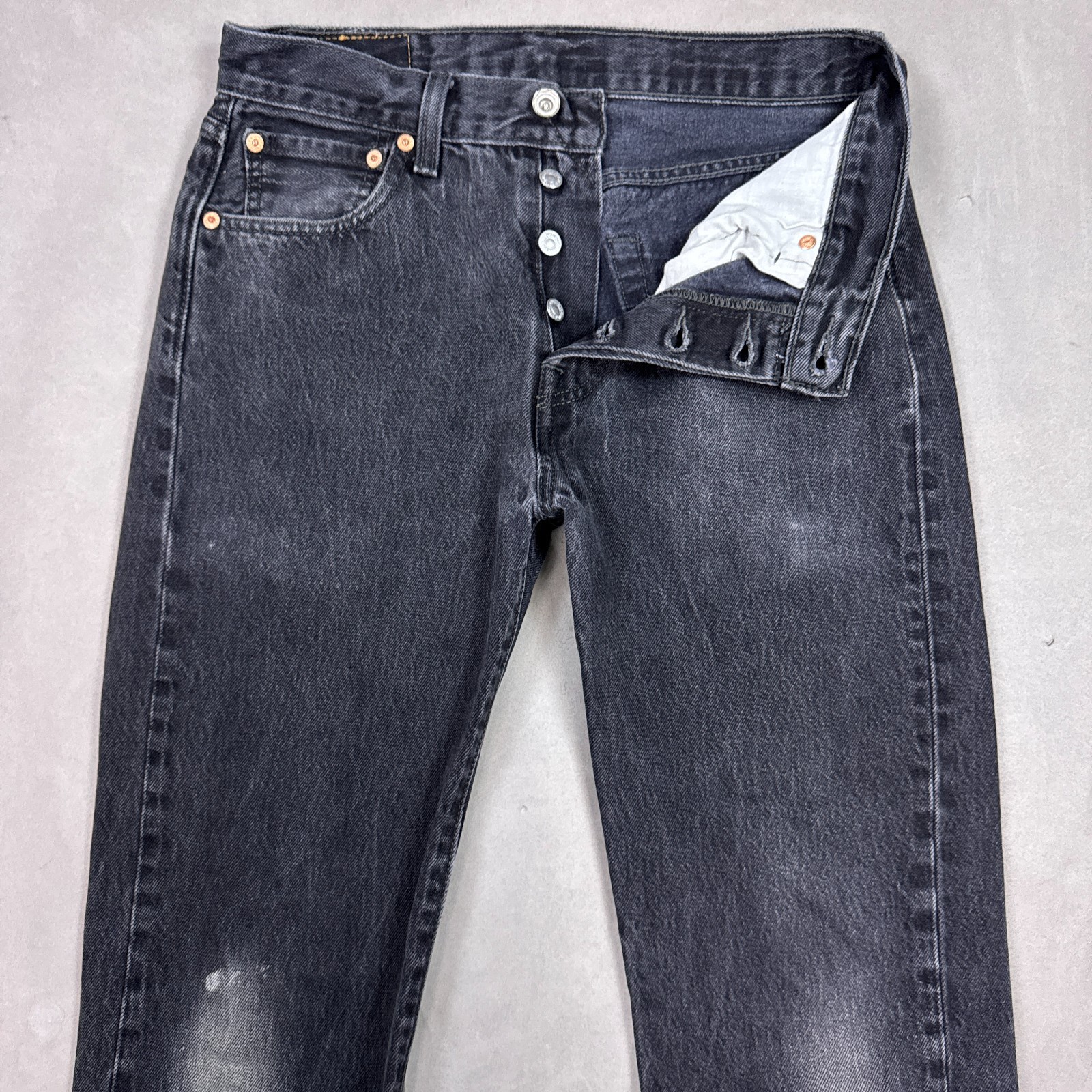 30x30 Black Button Fly Pant Faded See Description (tag30x32)