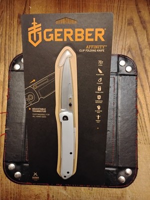 Gerber Affinity Folding Knife 3.7''7CR17MOV Stainless Steel Blade Aluminum Handle