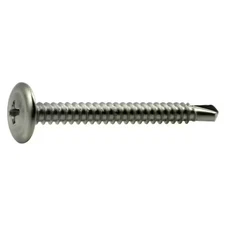 MIDWEST FASTENER 53713 Self-Drilling Screw, #8 x 1-5/8 in, Plain Stainless
