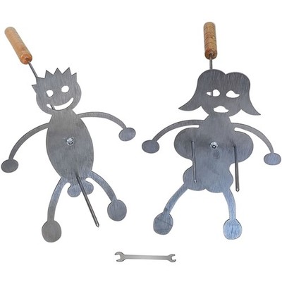 Bratstab, Edelstahl Hot Dog Sticks für Lagerfeuer, lustige Feuerstelle2625