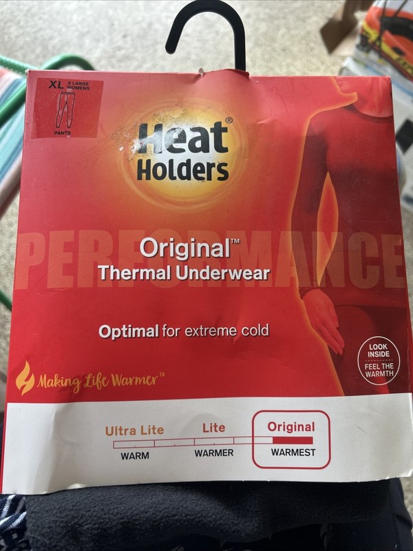 Heat Holders Women's Original Thermal Underwear Pants. Black Size XL