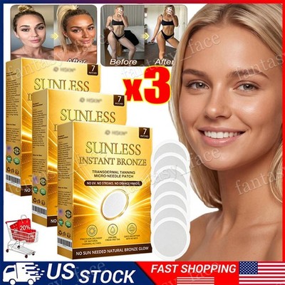 Sunless Natural Glow Tanning Microdarts Patch Enhances Natural Tan 2026 New