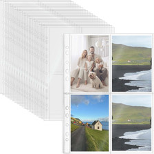 A4 Clear Sheet Protectors 4 Pocket Binder Sleeves 20 Sheets 11 Holes