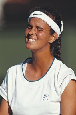Mary Joe Fernandez Of The United States Shows Her Frustration Duri- Old Photo