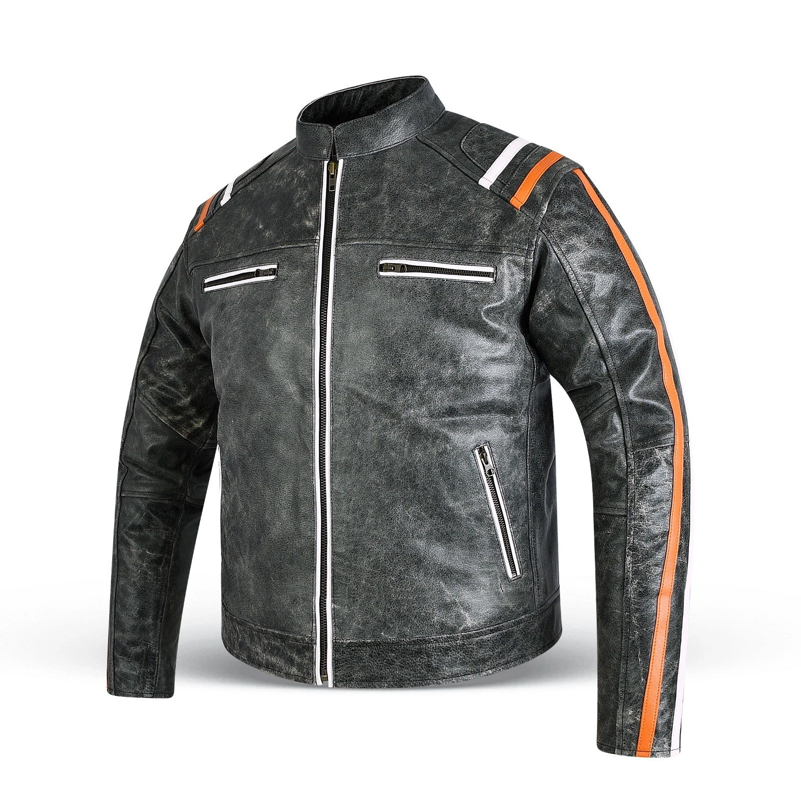 Vintage biker style Leather Jacket Avilator Leather Jacket