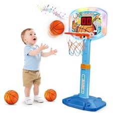 Toddler Basketball Hoop Indoor for Age 1-3, Kids Basketball Hoop with Led