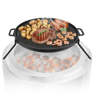 Gusseisen Grillrost mit Standfuß, Grillplatte für Solo Stove Bonfire, Yukon