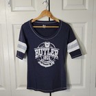 Knights Apparel Womens Blue White Raglan Sleeve T-Shirt Size Med College Butler