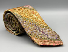 Murano Heavyweight Jacquard Silk Tie Paisley Pastels Made in USA 3.25 x 59"